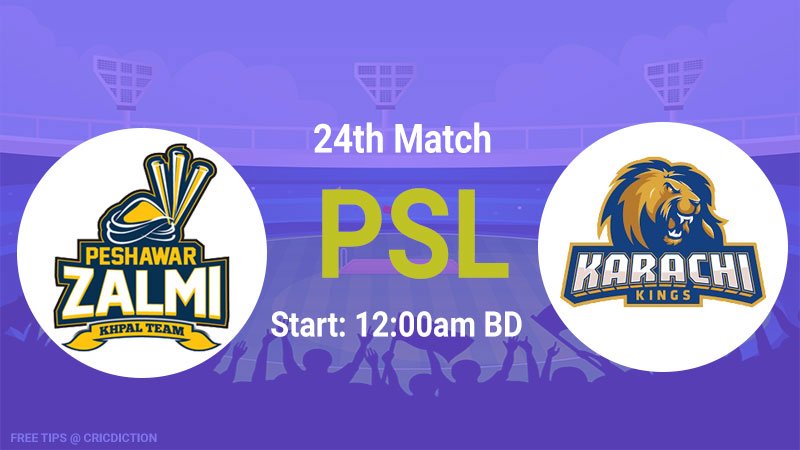 Peshawar Zalmi vs Karachi Kings