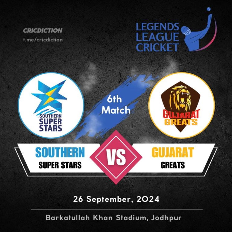 Southern Super Stars vs Gujarat Greats